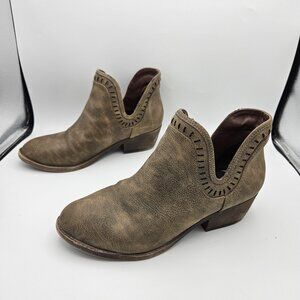 Pop Brown Low Ankle Boots Size 9